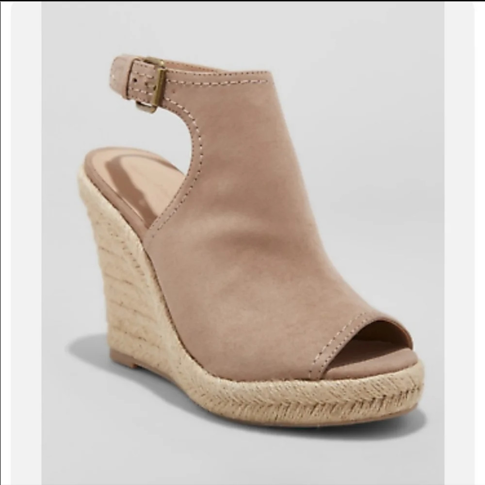 Universal Thread Mala Shield Espadrille Wedge Sandals Taupe Size Women's 9